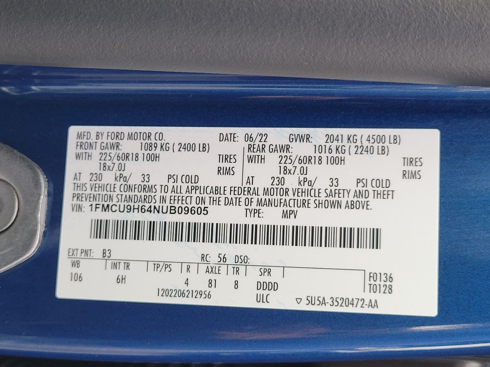 2022 Ford Escape SEL