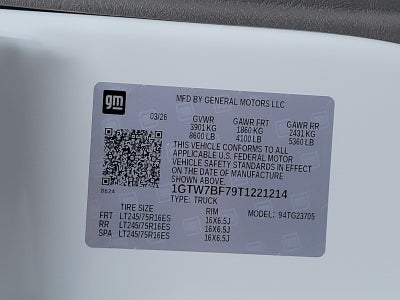 2026 GMC Savana 2500 Work Van