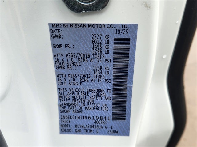 2026 Nissan Frontier S