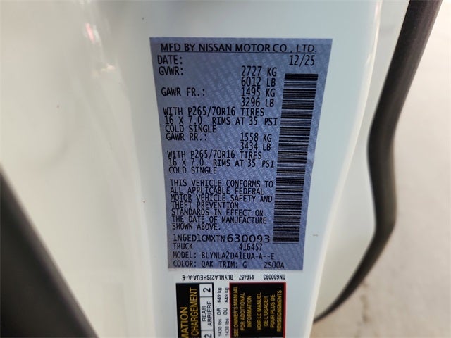 2026 Nissan Frontier S