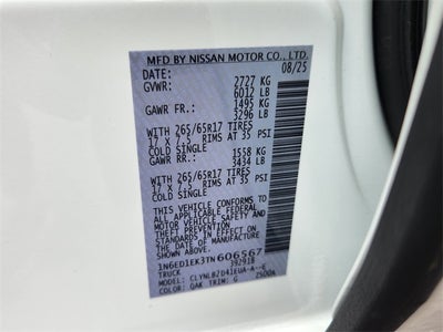 2026 Nissan Frontier SV