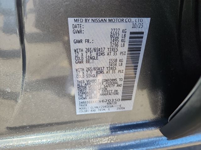 2026 Nissan Frontier SV