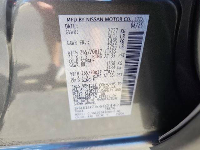 2026 Nissan Frontier PRO-4X