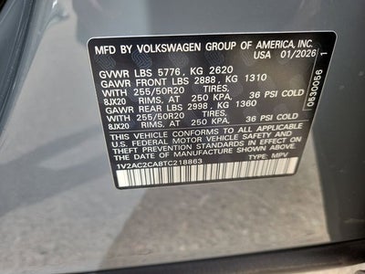 2026 Volkswagen Atlas Cross Sport 2.0T SEL R-Line Black