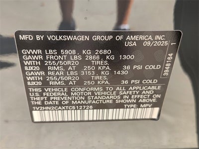 2026 Volkswagen Atlas 2.0T SE W/TECHNOLOGY