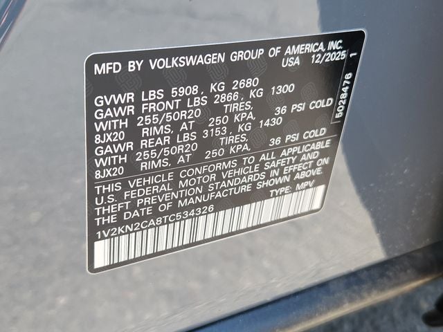 2026 Volkswagen Atlas 2.0T SE W/TECHNOLOGY
