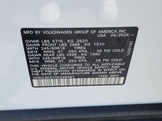2026 Volkswagen Atlas Cross Sport 2.0T SE