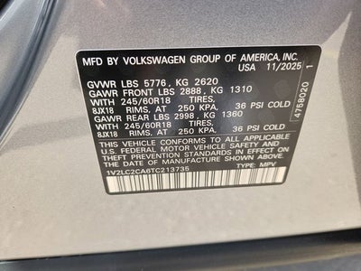 2026 Volkswagen Atlas Cross Sport 2.0T SE