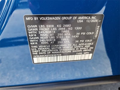 2026 Volkswagen Atlas 2.0T SE
