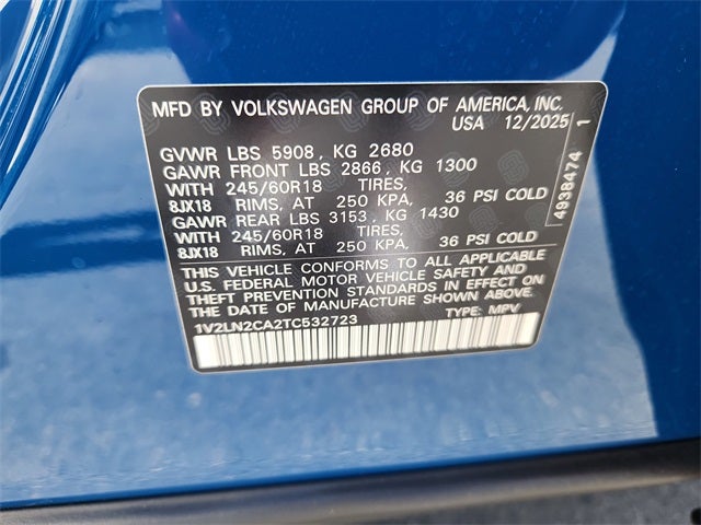 2026 Volkswagen Atlas 2.0T SE