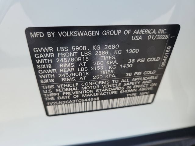 2026 Volkswagen Atlas 2.0T SE