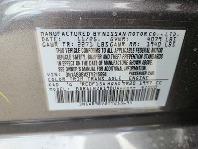 2026 Nissan Sentra S