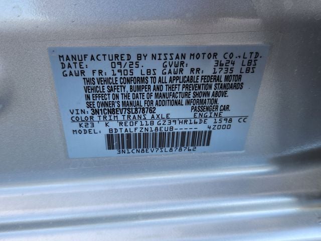 2025 Nissan Versa SV