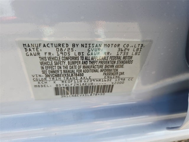 2025 Nissan Versa SV