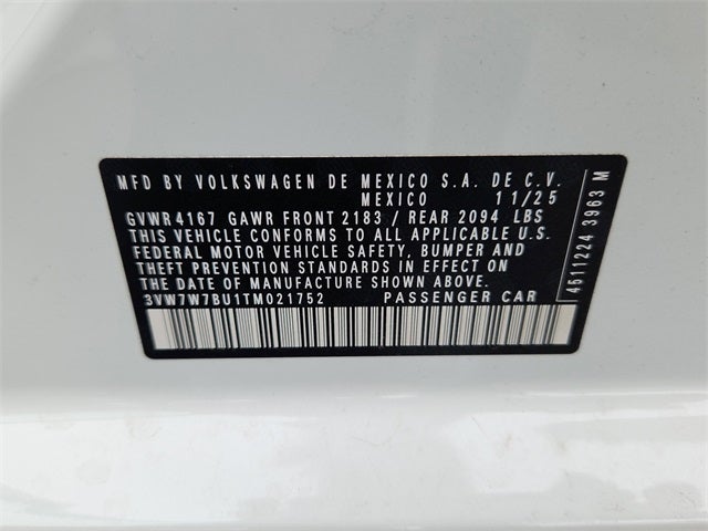 2026 Volkswagen Jetta 1.5T SE