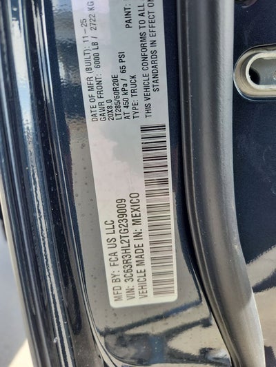 2026 RAM 3500 RAM 3500 BIG HORN CREW CAB 4X4 8' BOX