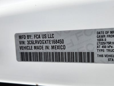 2026 RAM Promaster RAM PROMASTER 2500 TRADESMAN CARGO VAN HIGH ROOF 159' WB