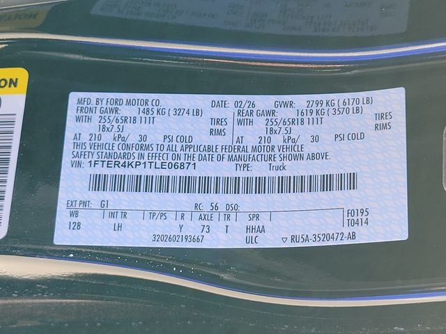 2026 Ford Ranger Lariat