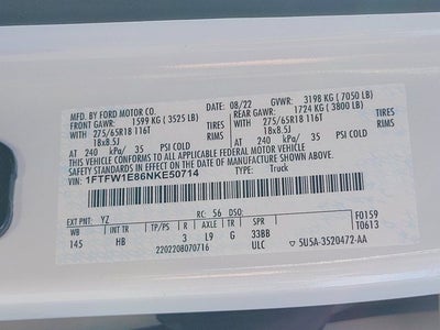 2022 Ford F-150 Lariat