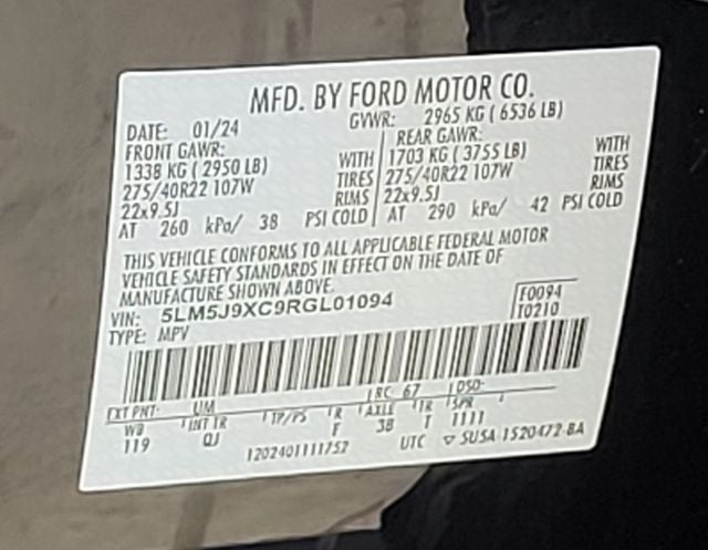 2024 Lincoln Aviator Black Label