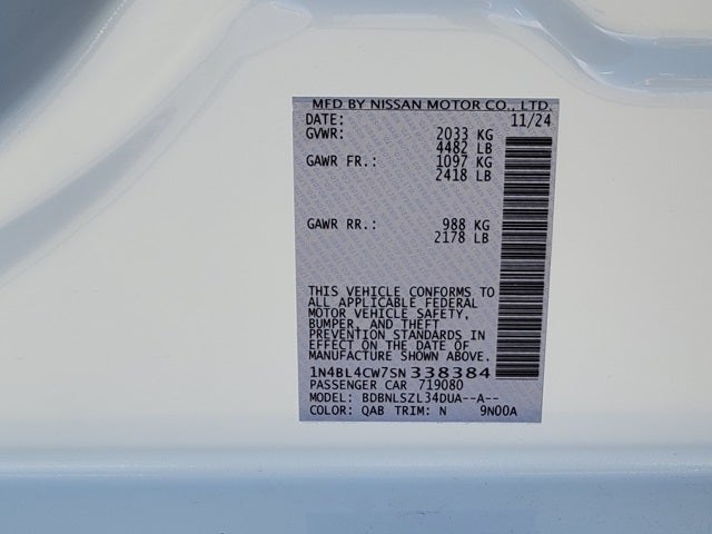 2025 Nissan Altima 2.5 SR