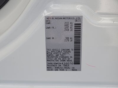 2025 Nissan Altima 2.5 SV