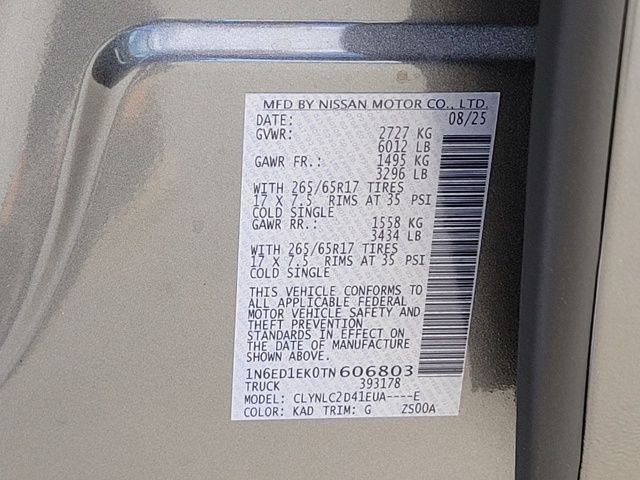 2026 Nissan Frontier SV