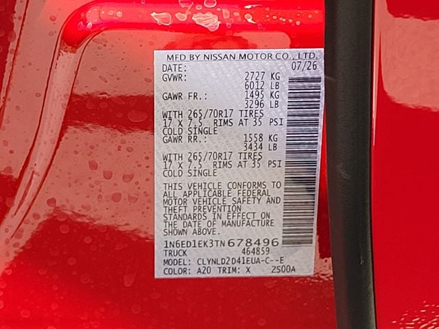 2026 Nissan Frontier PRO-4X