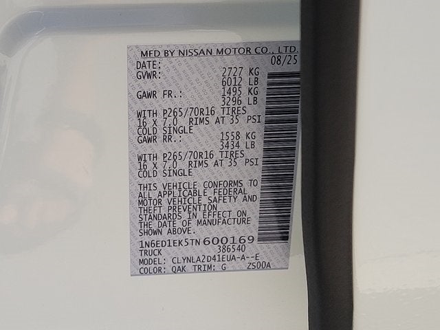 2026 Nissan Frontier S