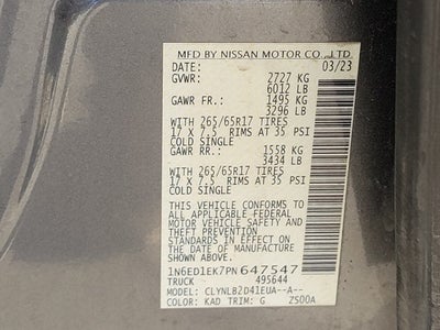 2023 Nissan Frontier SV