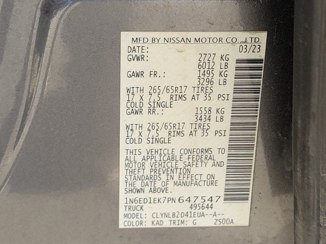 2023 Nissan Frontier SV