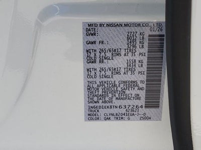 2026 Nissan Frontier SV