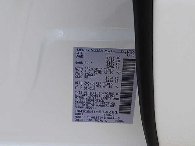 2026 Nissan Frontier SV