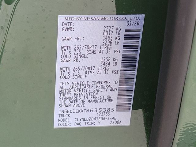 2026 Nissan Frontier PRO-4X