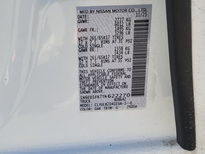 2026 Nissan Frontier SV