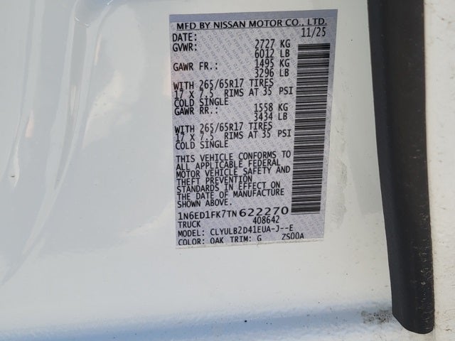 2026 Nissan Frontier SV