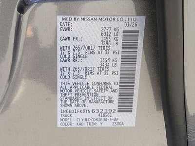 2026 Nissan Frontier PRO-4X