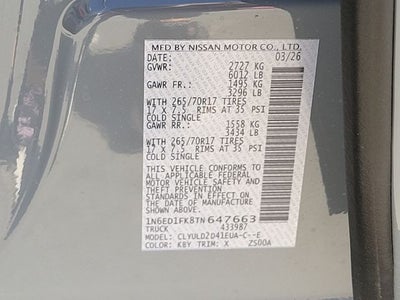 2026 Nissan Frontier PRO-4X