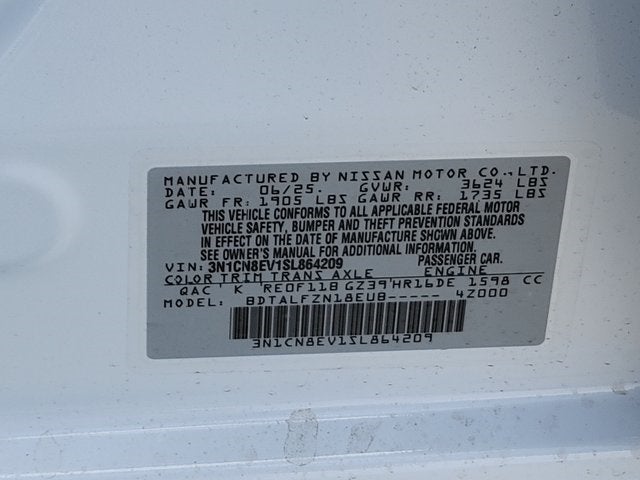 2025 Nissan Versa 1.6 SV