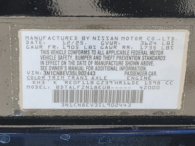 2025 Nissan Versa 1.6 SV