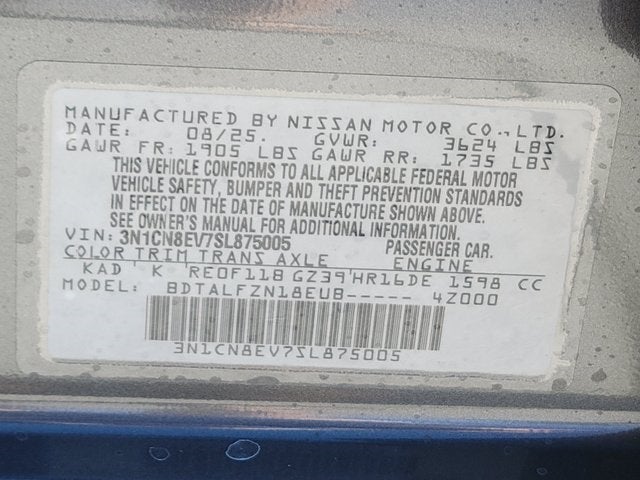 2025 Nissan Versa 1.6 SV