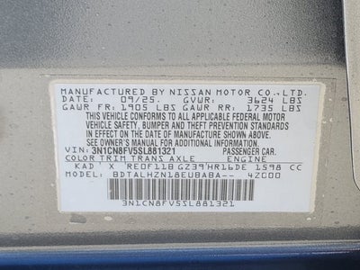 2025 Nissan Versa 1.6 SR