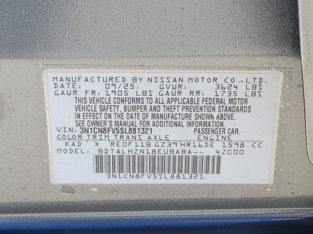 2025 Nissan Versa 1.6 SR