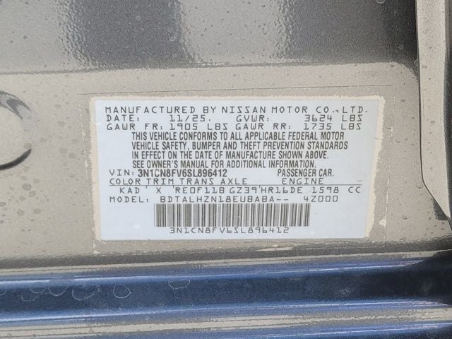 2025 Nissan Versa 1.6 SR