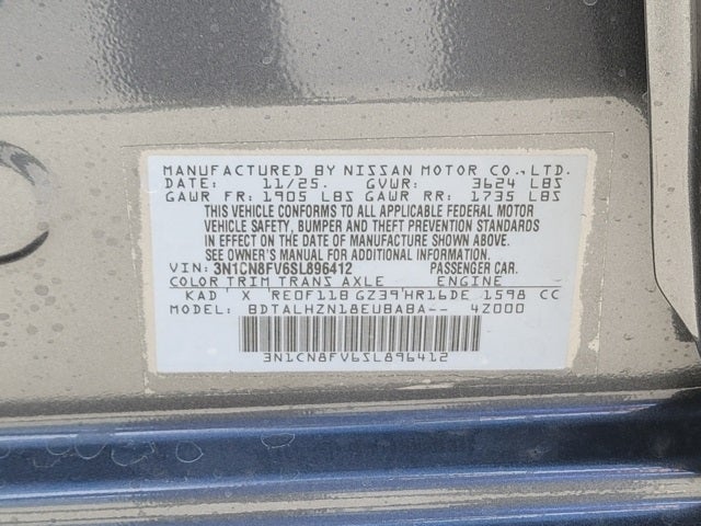 2025 Nissan Versa 1.6 SR