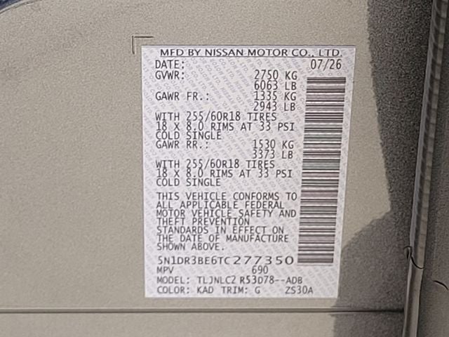 2026 Nissan Pathfinder SV