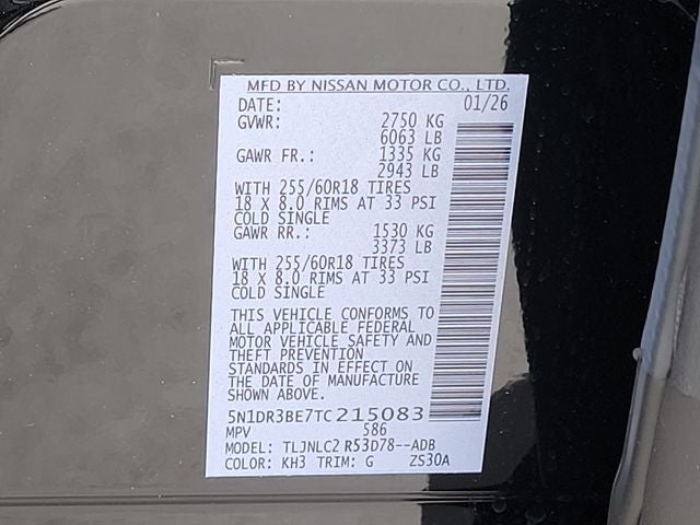 2026 Nissan Pathfinder SV