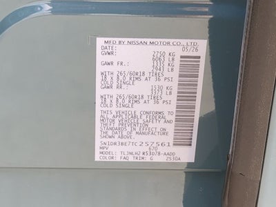 2026 Nissan Pathfinder Rock Creek