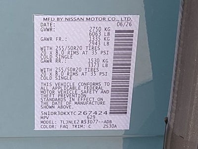 2026 Nissan Pathfinder Platinum