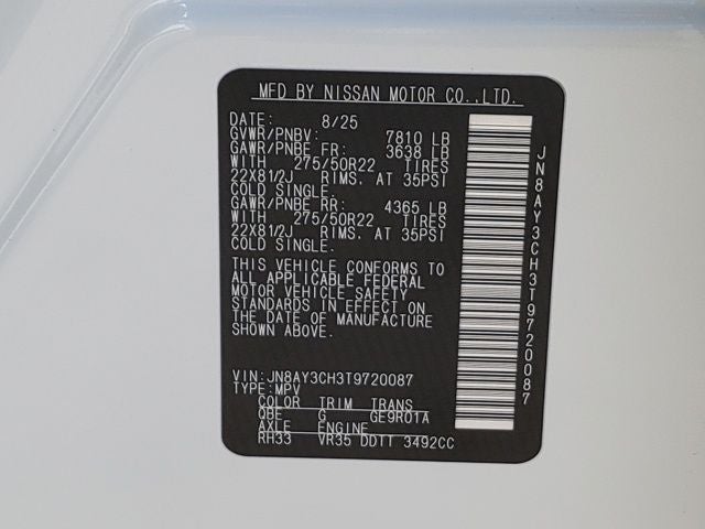 2026 Nissan Armada Platinum Reserve